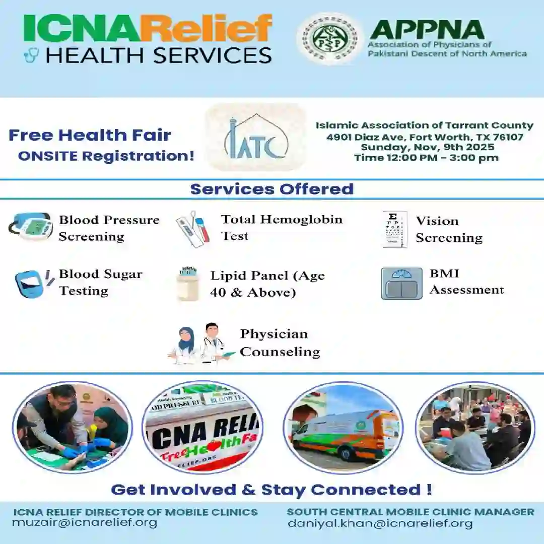 ICNA Relief Free Health Fair at IATC