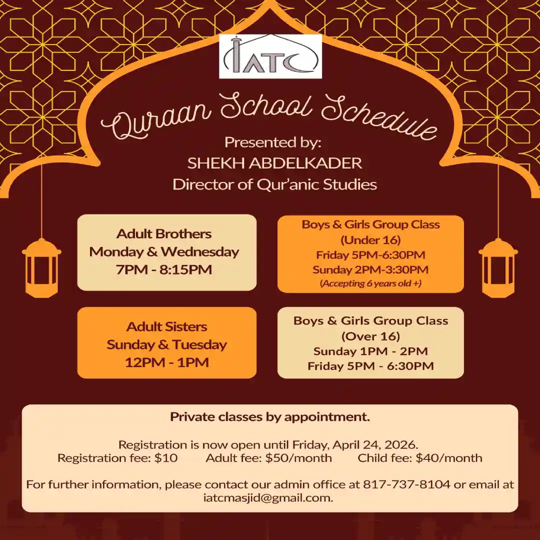 Qur’aan School Schedule
