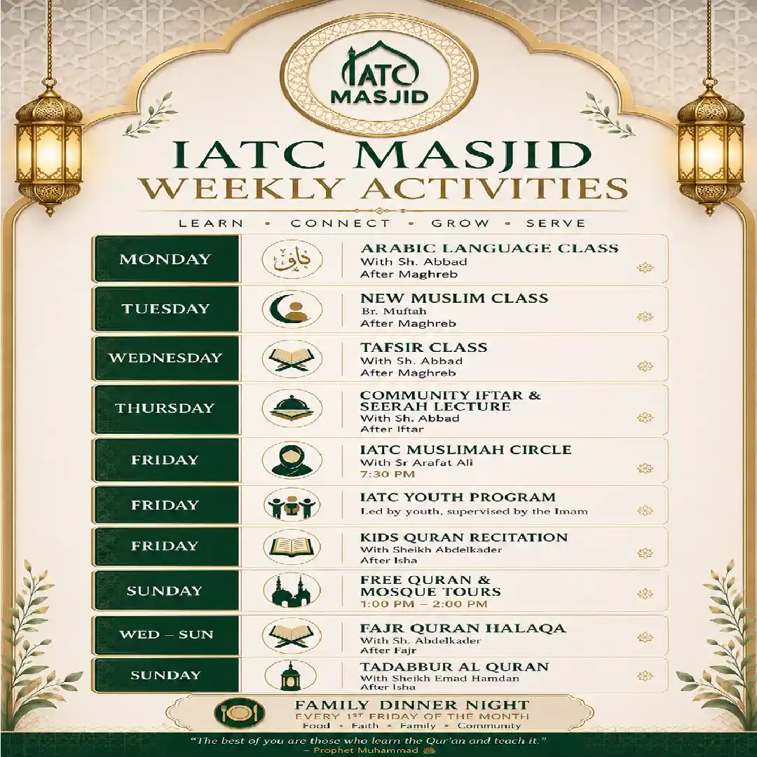 IATC Masjid Weekly Activities